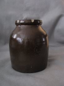 Brown ceramic jar