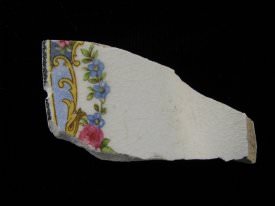 Ceramic shard; plate rim fragment