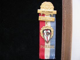 Medal with ceremonial sword