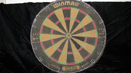 Dart board full view