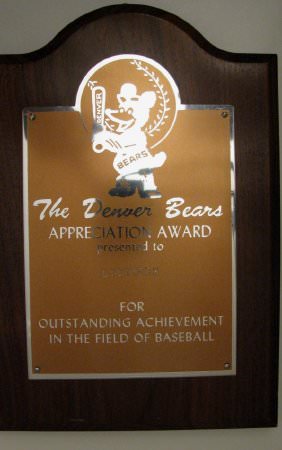 Baseball Award