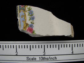 Ceramic shard plate rim fragment