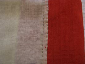 American Flag hand stitched