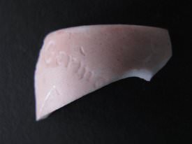 Pink Milk Glass Shard