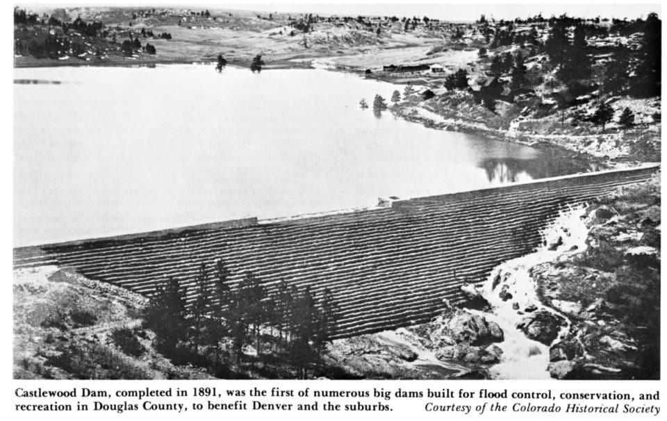 Castlewood Canyon Dam, Douglas County, CO. Paul Kleinert homestead in