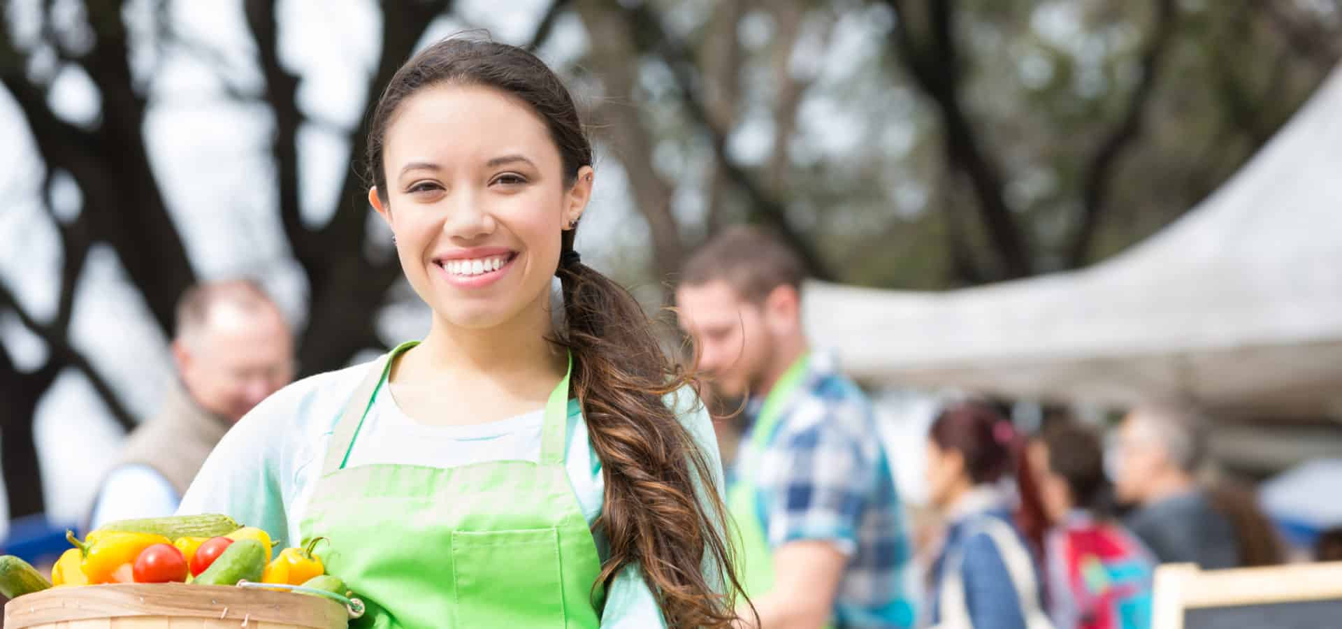 a woman smiling at the camera