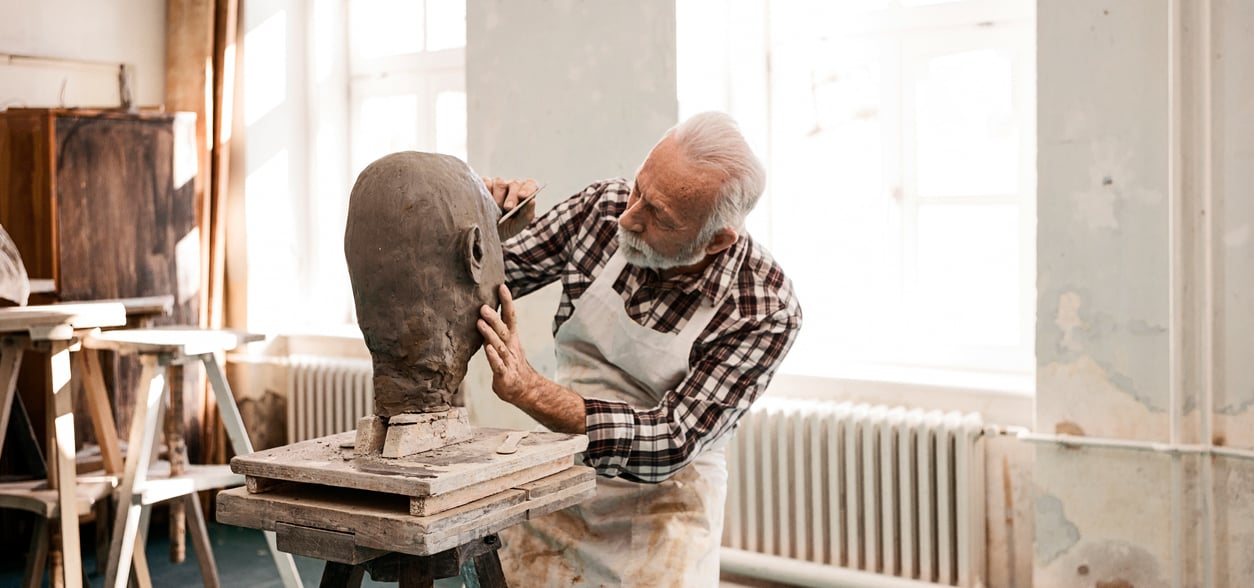 Sculptor at work