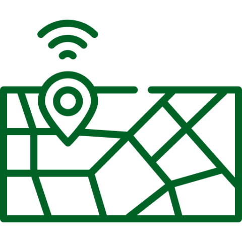 icon of location locator on a map