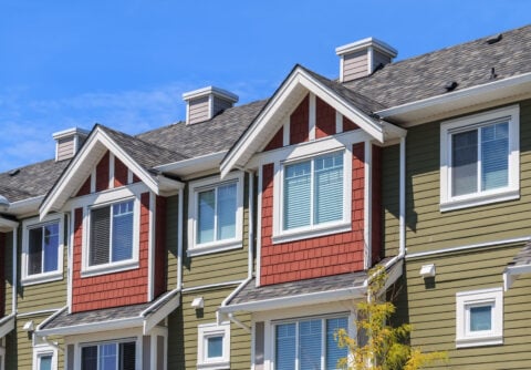 Stock image of townhouses